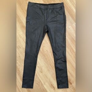 Serra black faux leather leggings pants XL